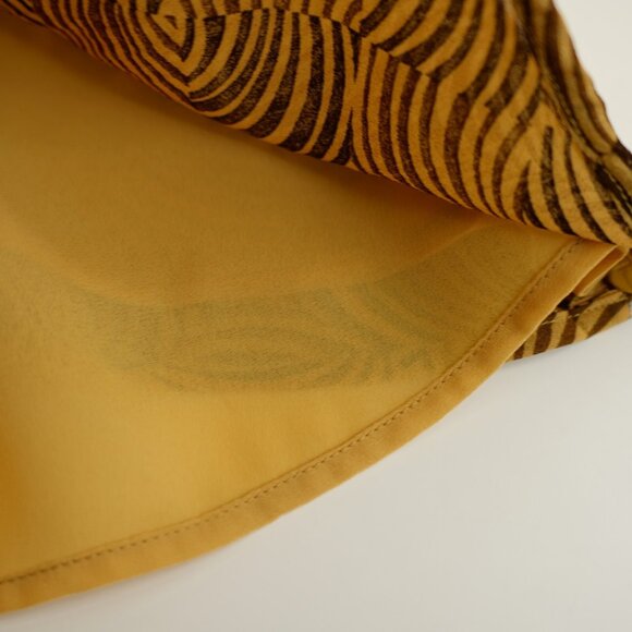 Liz Claiborne Medium Brown V-Neck Short ‎ Sleeve Blouse Lined Top Rayon - Picture 8 of 10